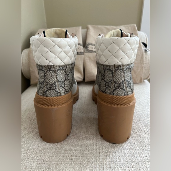 Gucci GG Platform High Block Heel Ankle Boots - Picture 7 of 11